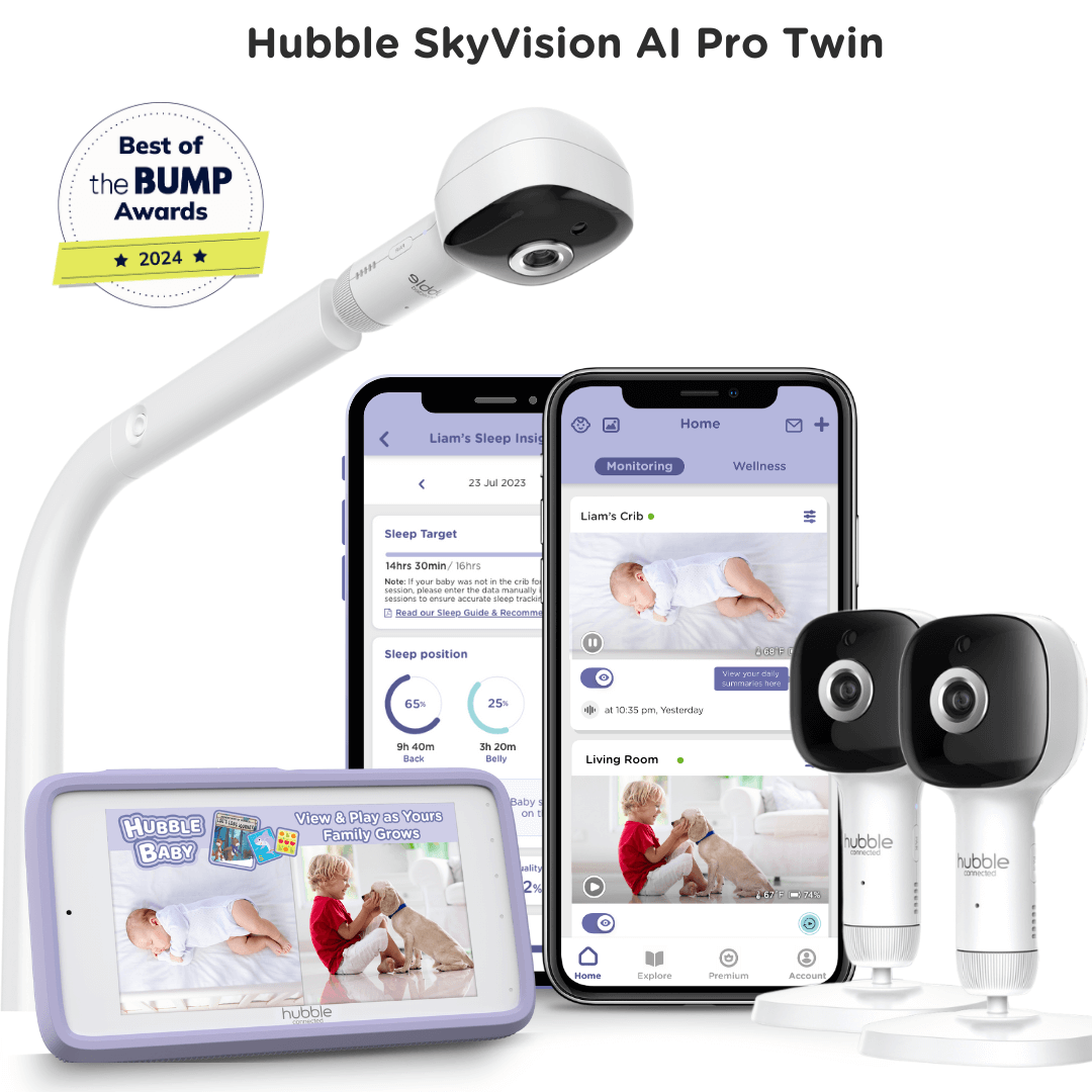 SkyVision AI Pro Twin with Adjustable Crib Mount