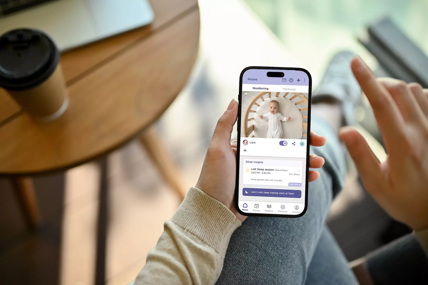 Baby tracker app screen