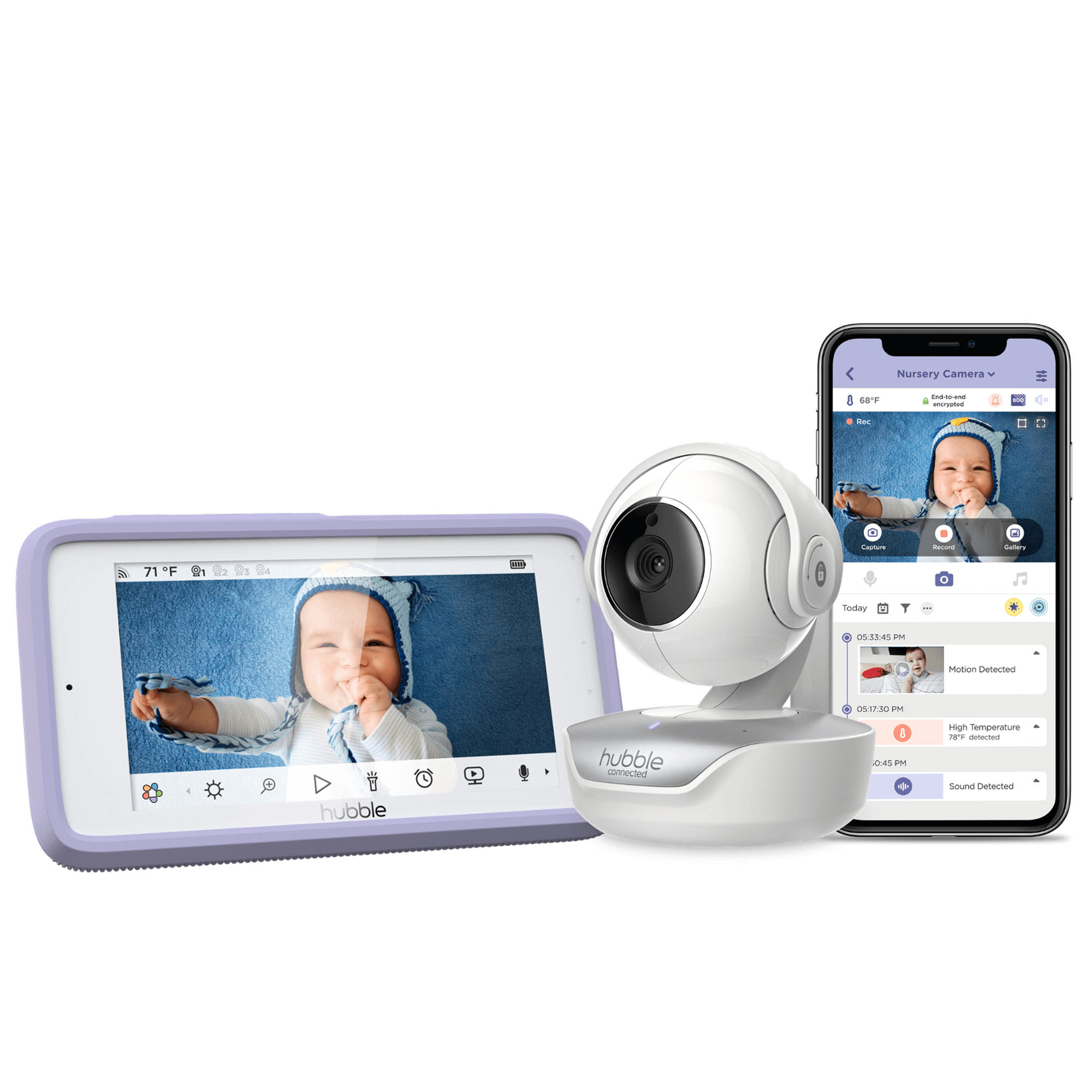 4.3''HD Baby Monitor with Camera 2-way Audio & Night Vision