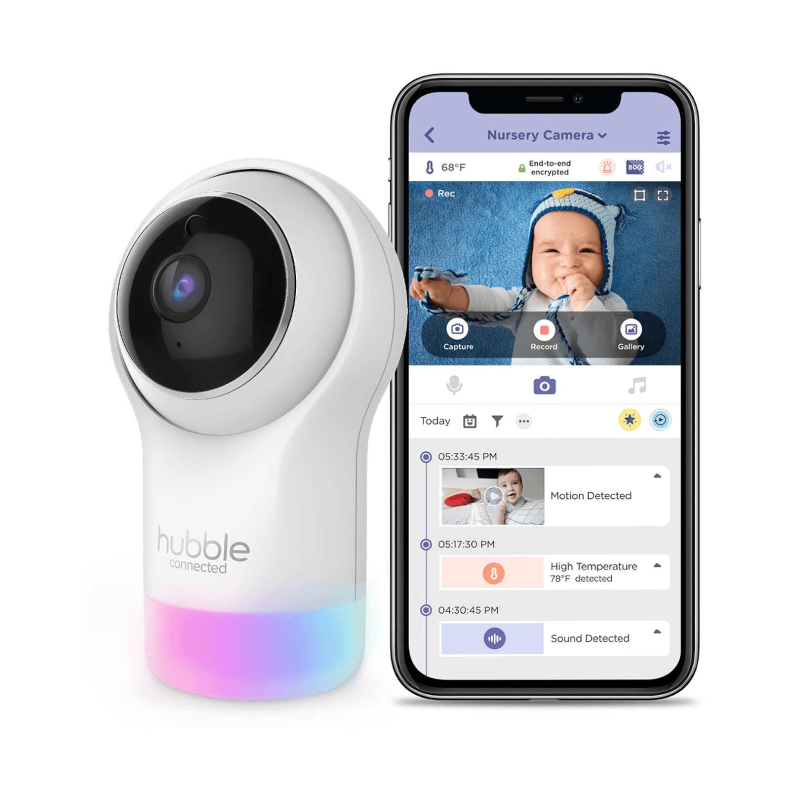 Baby monitor store with smartphone app